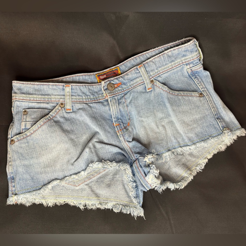 Y2K blue asphalt Denim Shorts
